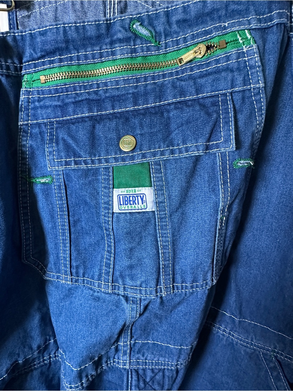 Liberty Men’s Denim Overalls Size 48x30 pre owned - Picture 3 of 12